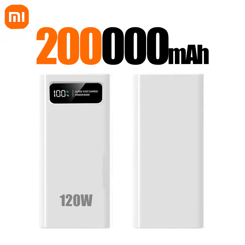 

Xiaomi 200000 мАч светодиодный цифровой дисплей Power Bank высокой емкости 120 Вт сверхбыстрая зарядка портативный внешний аккумулятор для IPhone новый
