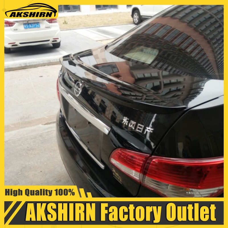 

Спойлер для 2007-2011 Nissan Sentra SYLPHY, BlueBird 2008 2009 2010 ABS материал, заднее крыло автомобиля, Праймер, цвет, задний спойлер багажника