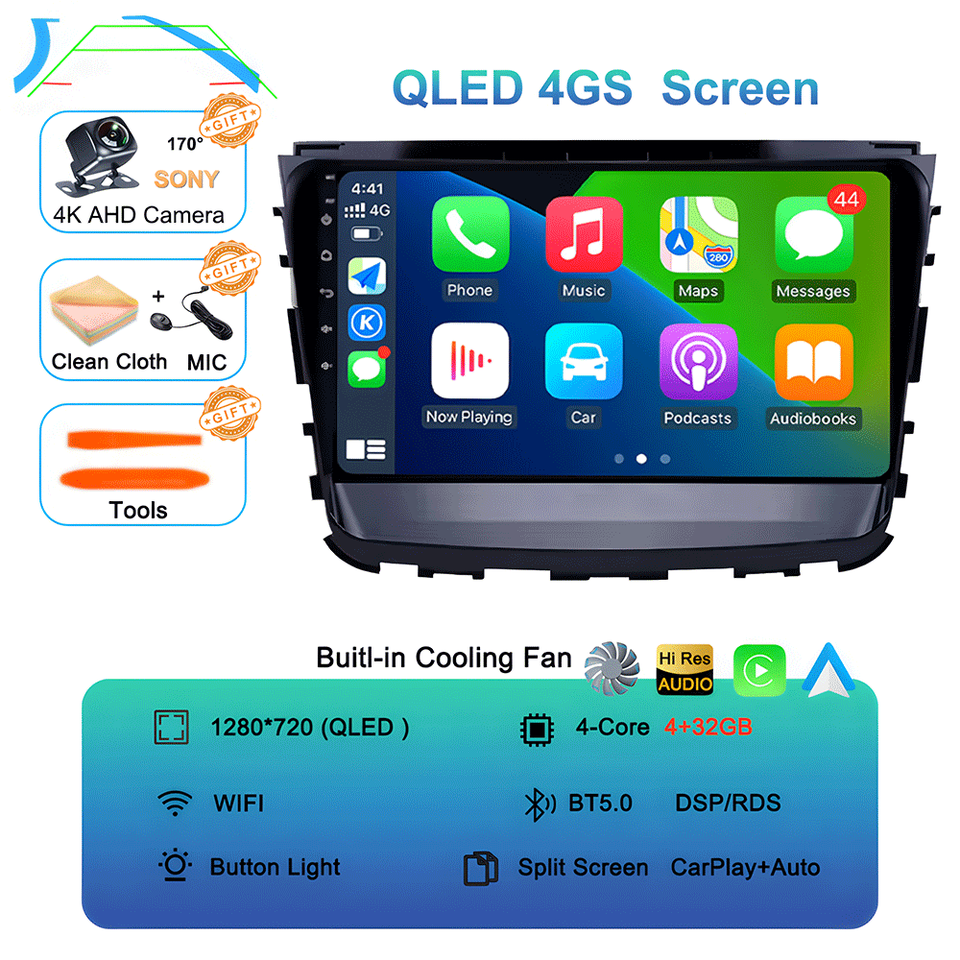 

Android15 Carplay Auto для Ssangyong Rexton Musso 2018 2019, мультимедийная навигация, автомобильный радиоплеер, головное устройство, GPS, WIFI + 4G стерео