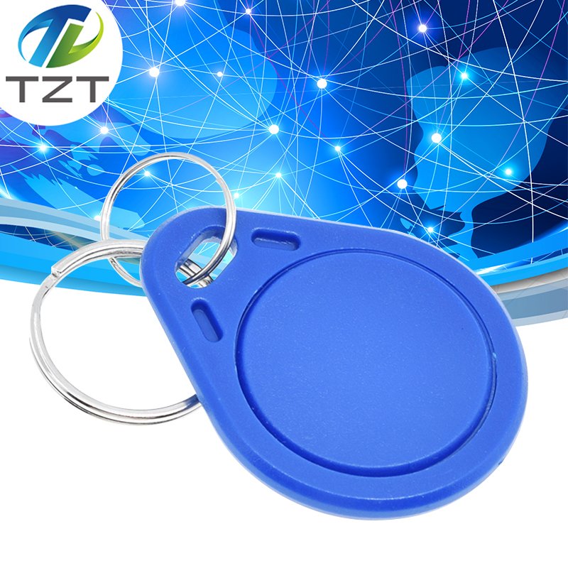 

TZT 13,56 МГц RFID IC брелоки для ключей синие 10 шт.