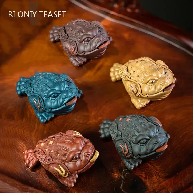

Фиолетовый глиняный чайный питомец RI ONIY TEASET