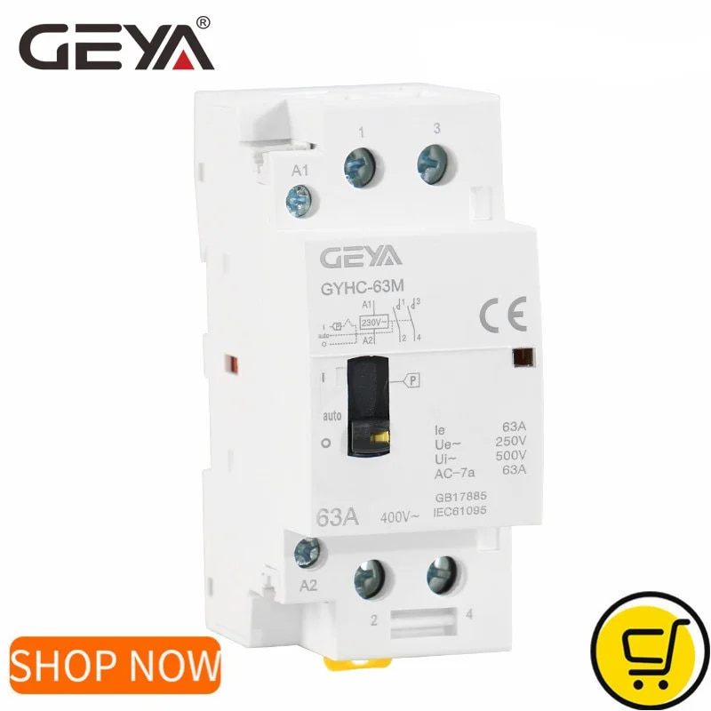 

Контактор GEYA GYHC 2P 40A 63A