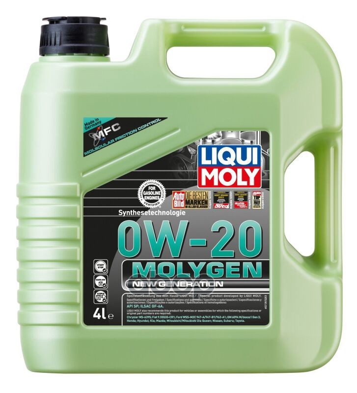 

LIQUI MOLY 21357 Liquimoly Нс-Синт. Мот.масло Molygen New Generation 0W-20 Sp Gf-6A (4Л)