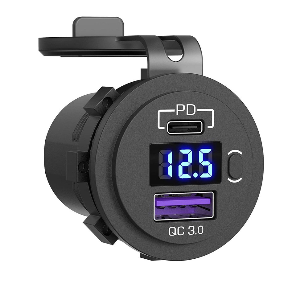 

Автомобильное Зарядное Устройство Usb Type-c Мощностью 48 Вт С Двумя Портами Usb Pd3.0 И Qc3.0 Автомобильная Розетка 12 В/24 ...