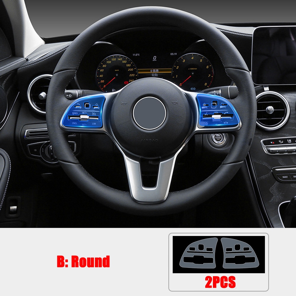 

Защитная пленка на кнопки руля автомобиля для Mercedes Benz A B C E S G CLA GLE GLC CLS GLS Class W177 W247 W205 W213 C118 W167