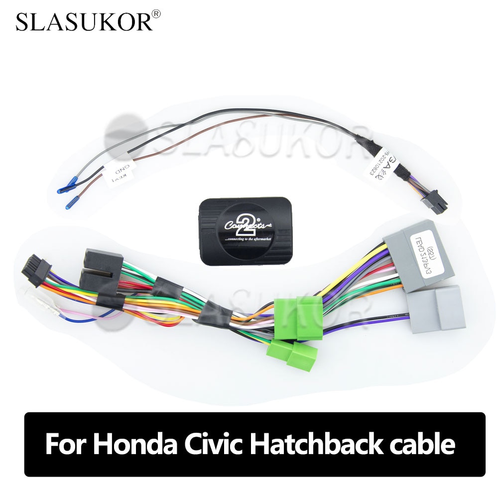 

Магнитола на Android для Honda Civic Hatchback, 16-контактный кабель-адаптер 2006 + для Citroen Buick Peugeot ISO, кабель питания, 16 контактов