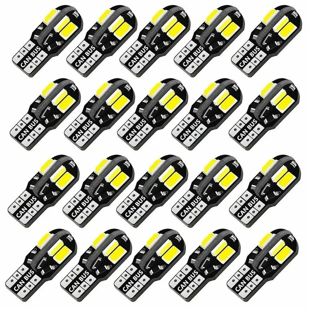 

10 шт. W5W T10 фотолампы Canbus 5730 8SMD 12 в 6000K 194 168