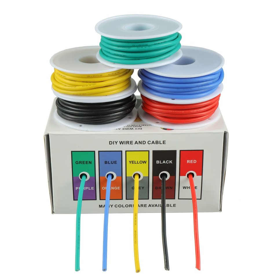 

Силиконовый электрический провод 30 22 18 16 AWG 600В 5 м