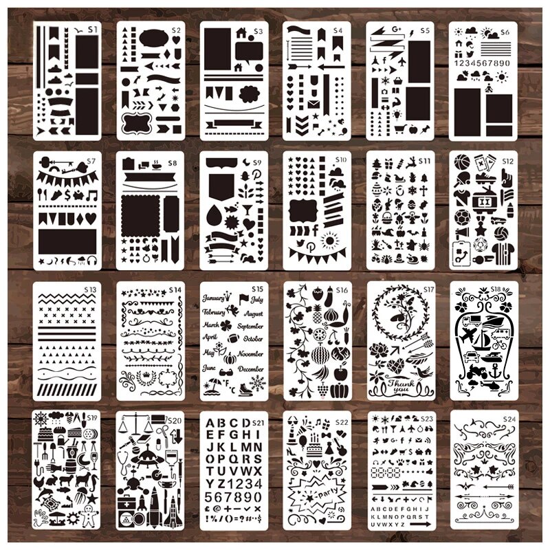 

Трафареты для рисования 24 шт.