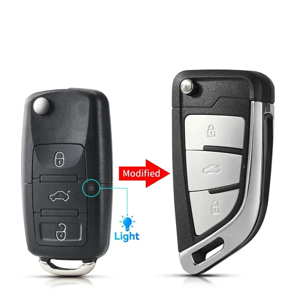 

KEYYOU новый для VW Volkswagen Golf 4 5 6 Passat B5 B6 Polo Touran MK4 Bora для Seat Skoda 2 3 кнопки модифицированный складной ключ автомобиля