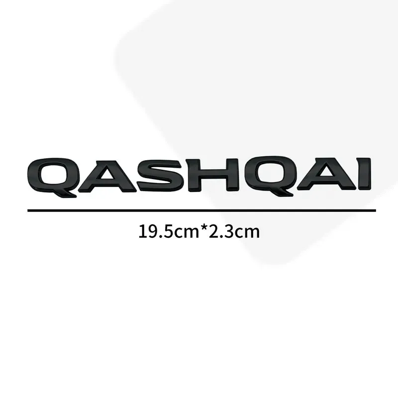 

Автомобильный Декор 3D ABS пластик серебристый/черный буква QASHQAI логотип задний багажник хвост эмблема наклейка украшение автомобильный Стайлинг Аксессуары