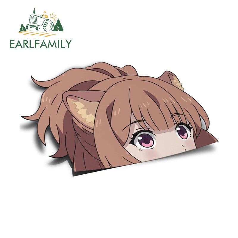 

EARLFAMILY 13 см x 8 см для Raphtalia Peeker автомобильные наклейки на лобовое стекло мотоцикла Campervan Наклейка Автомобильные аксессуары ноутбук RV аниме
