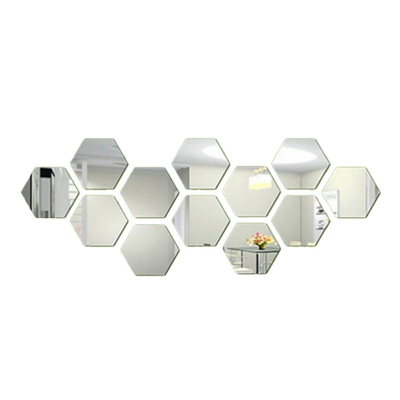 

Зеркальные наклейки на стену Hexagon