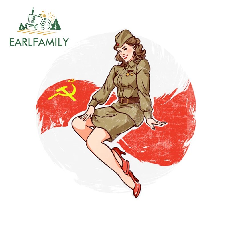 

EARLFAMILY 13 см x 12,7 см забавные автомобильные наклейки для Pin Up Мемфис Белль виниловые автомобильные наклейки индивидуальные окна окклюзия царапины