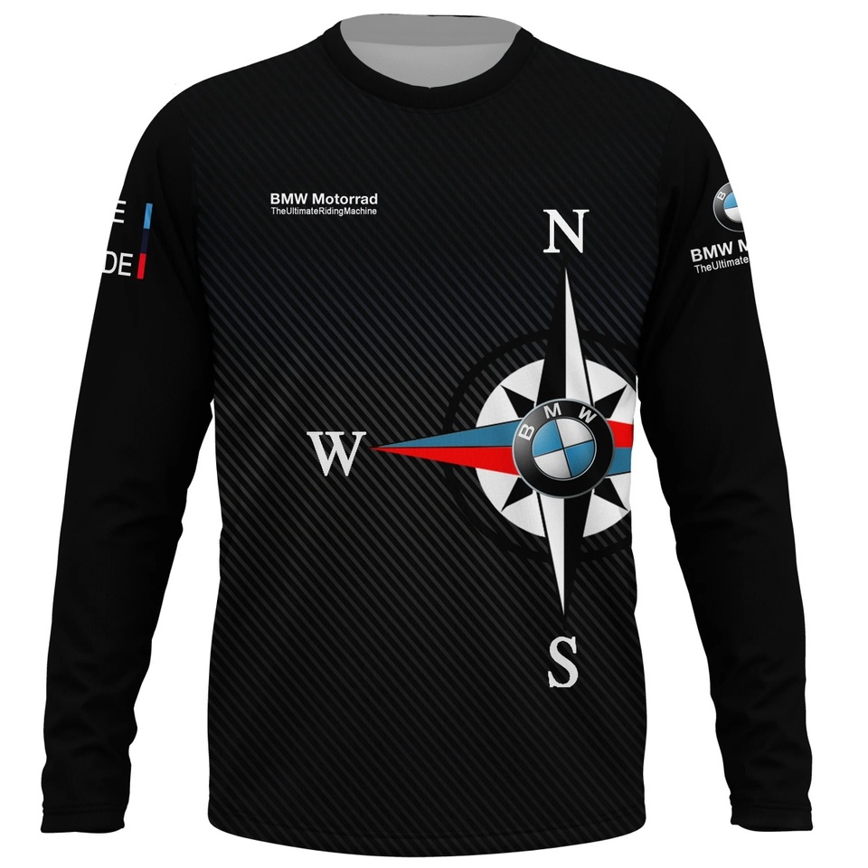 

Мотоциклы BMW Racing, автомобили, спортивные футболки с длинными рукавами и круглым вырезом, дышащая и быстросохнущая одежда для мужчин и женщин