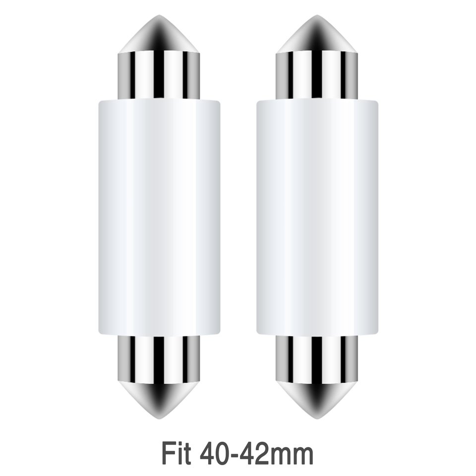 

2 светодиодных фонаря Festoon C5W 6000K Белый 12 В C10W DE3175 239 272 6418 SV8.5 31 мм 36 мм 39 мм 41 мм Лампа номерного знака
