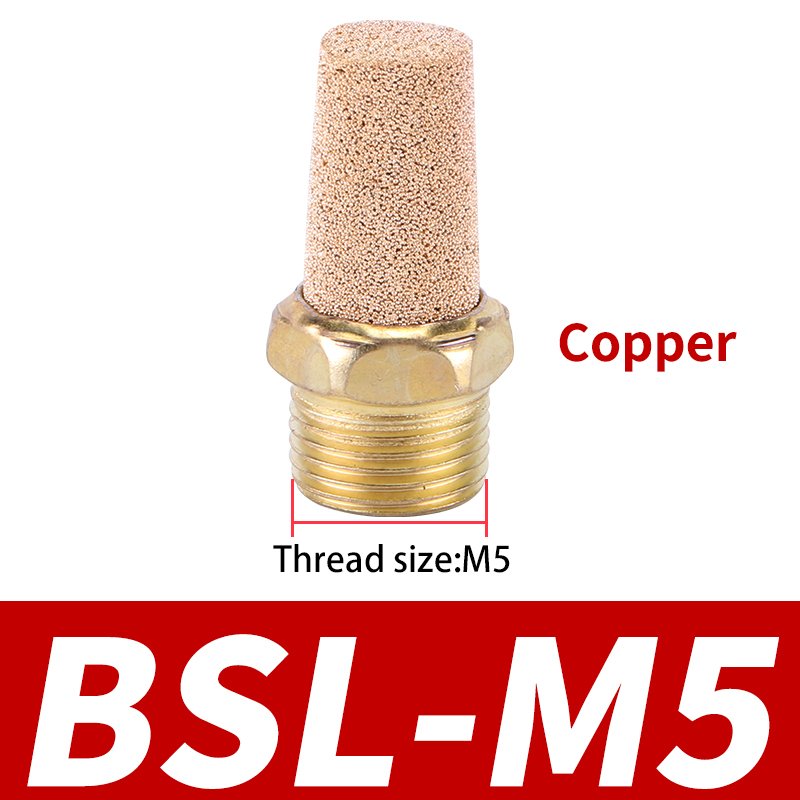 

Шумоподавитель для пневматического глушителя BSL-01, латунное медное соединение выхлопа воздуха BSP 1/8 дюйма 1/4 дюйма 3/8 1/2 3/4 1 дюйма 1,5 дюйма 2 дюйма M5 M6