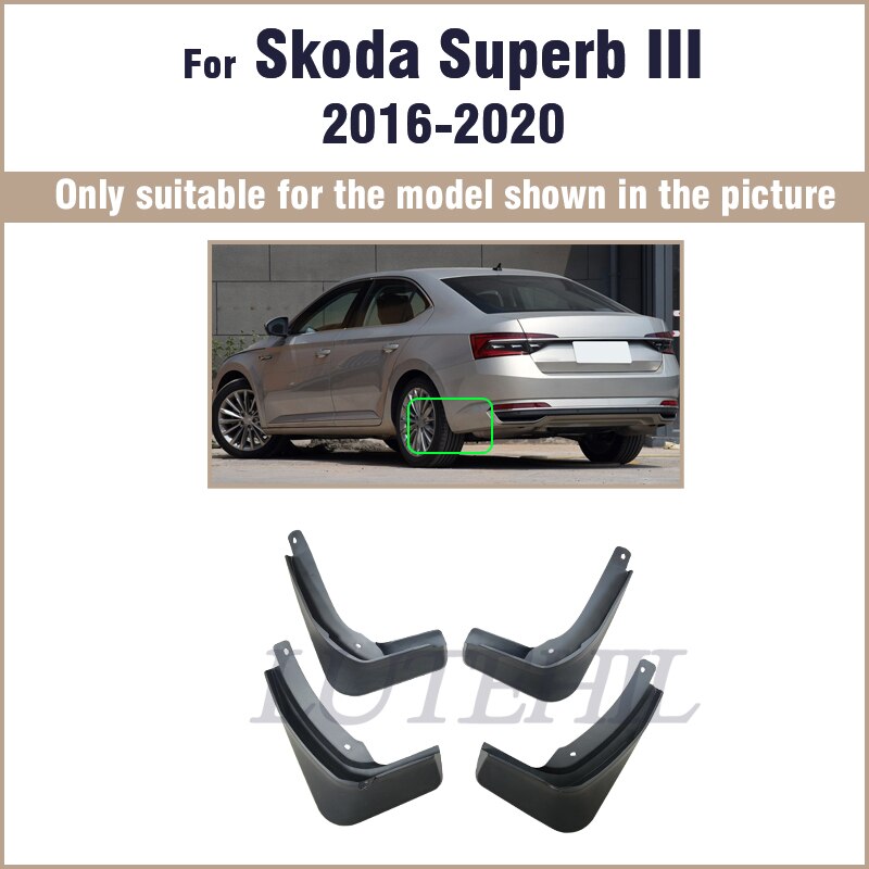 

Формованные автомобильные брызговики для Skoda Superb 3 3 В 2016-2020 2017, брызговики, брызговики, брызговики, переднее и заднее крыло, Стайлинг