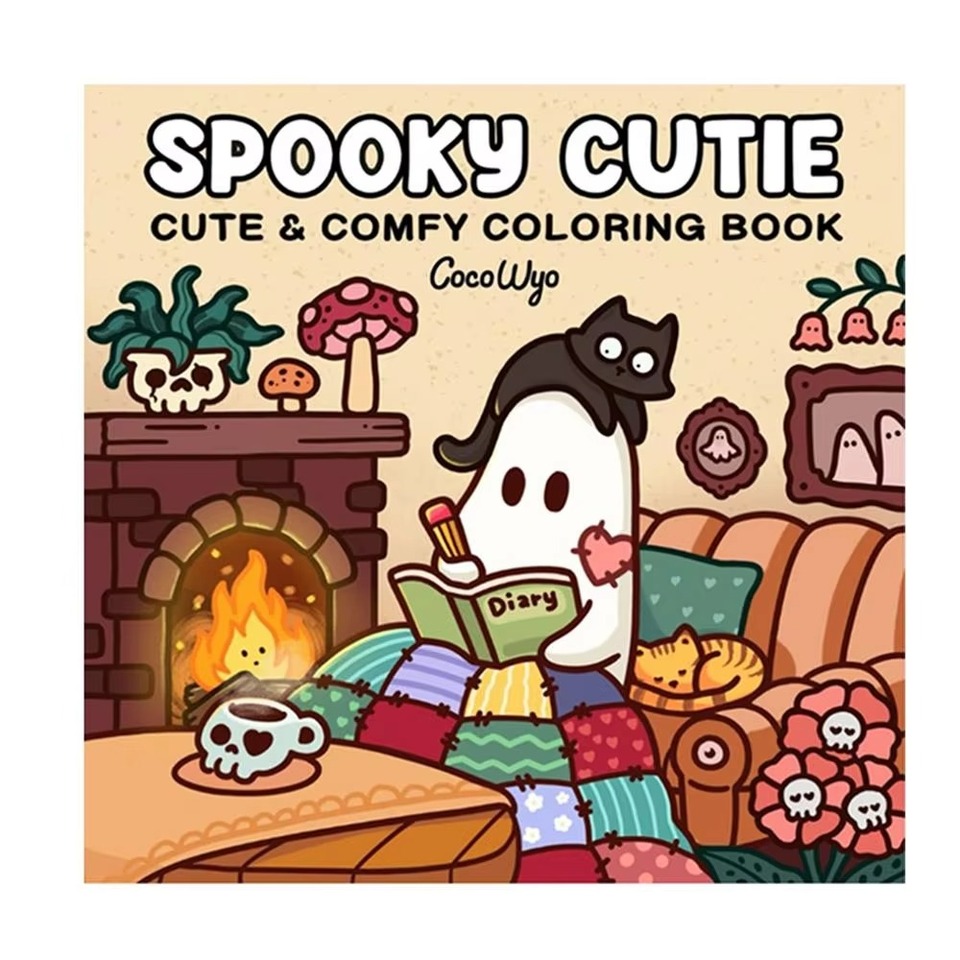 

JESJELIU Книжка-раскраска Spooky Cutie