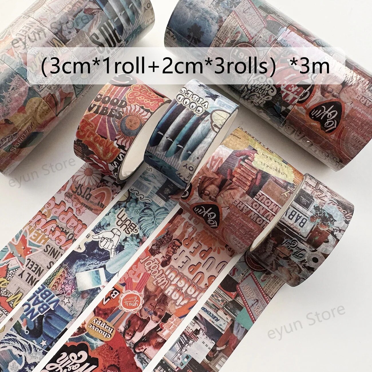 

Набор из 4 рулонов винтажной washi ленты