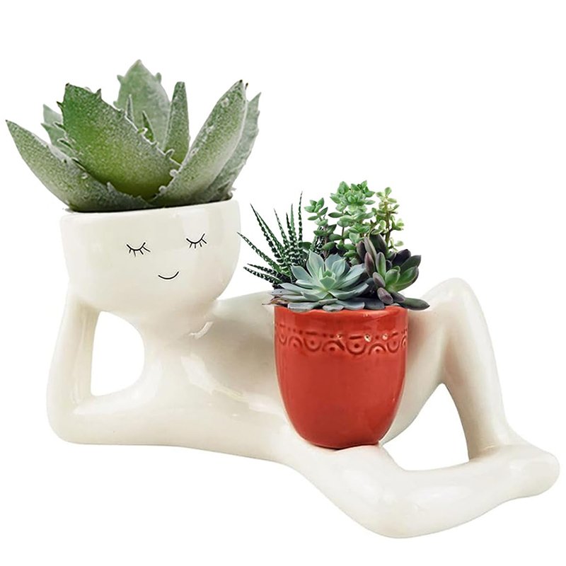 

Горшок из смолы Lazy Guy Planter