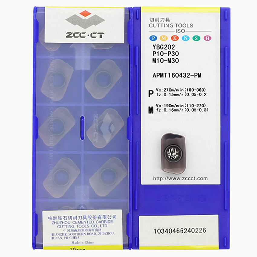 

ZCC.CT APMT 160432 -PM YBG202 APMT 160432 -ПМ АПМ 160432 Твердосплавные вставки с ЧПУ для стали, нержавеющая сталь P10-P30 M10-M30 10 шт./кор.