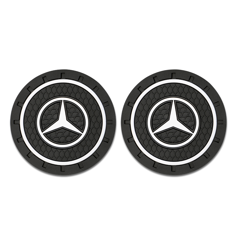 

2 шт., автомобильный подстаканник, нескользящий коврик, внутренняя отделка автомобиля для Mercedes Benz AMG W203 W206 W220 W205 W211 W212 W201 W210 GLE GLS