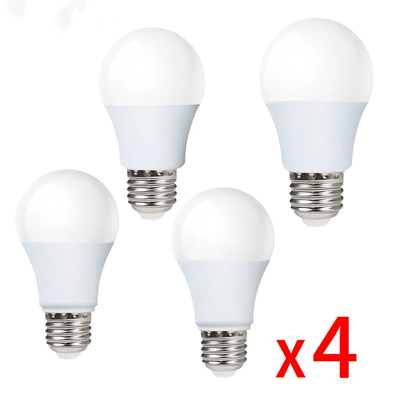 

4 Шт. E27 Светодиодные Лампы 220 В SMD2835 С Переменной Мощностью 3–18 Вт Энергосберегающее Внутреннее Освещение Для Гостиной...