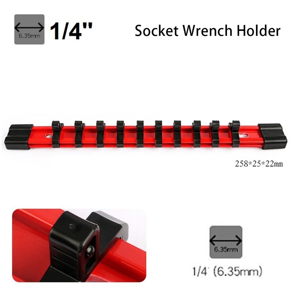 

1 шт. 1/4 "3/8" 1/2 "держатель торцевого ключа, рельсовый кронштейн, настенный держатель, ящик для хранения ключей, ящик для инструментов, органайзер, универсальный трей
