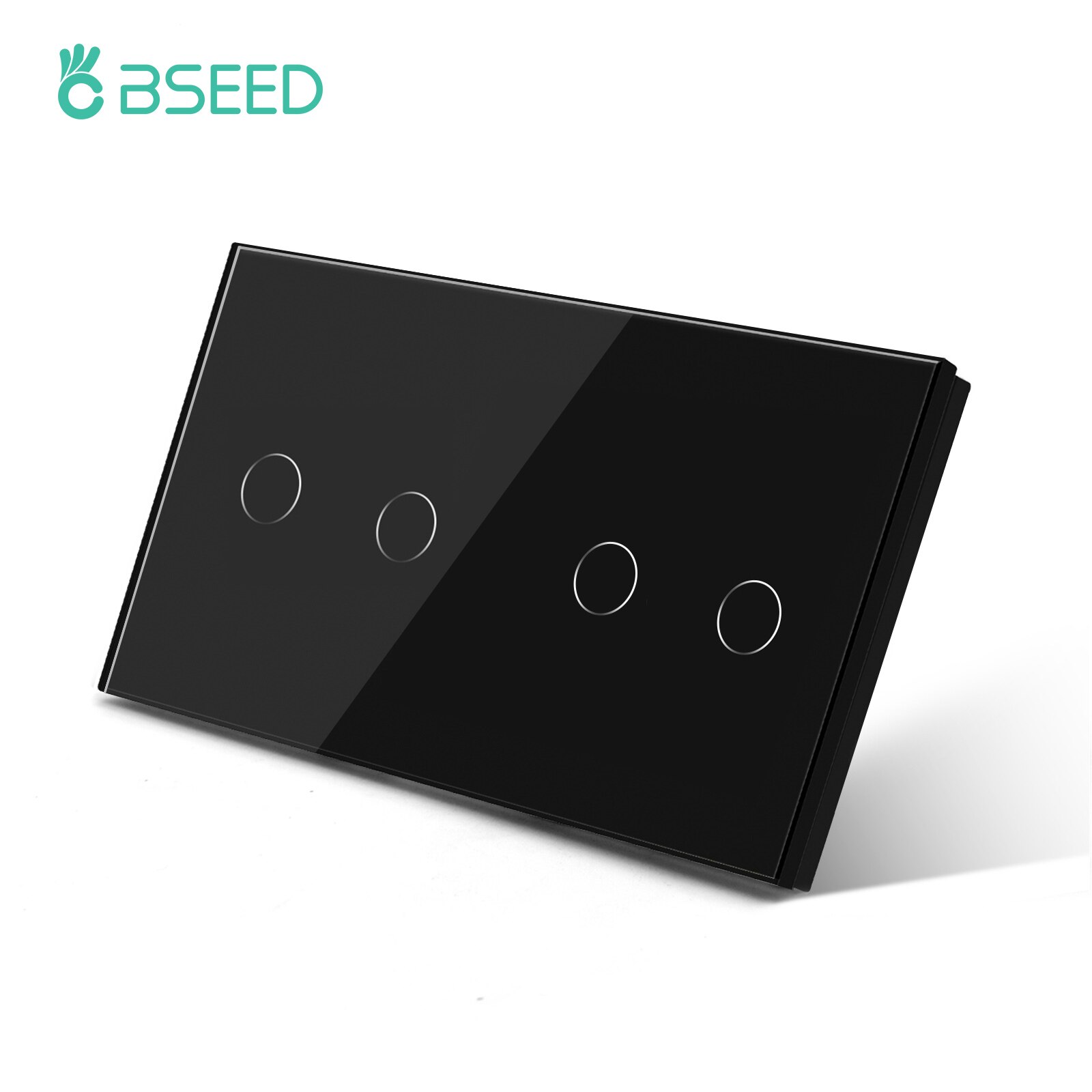 

BSEED Сенсорный выключатель 2 клавиши белый черный золотой