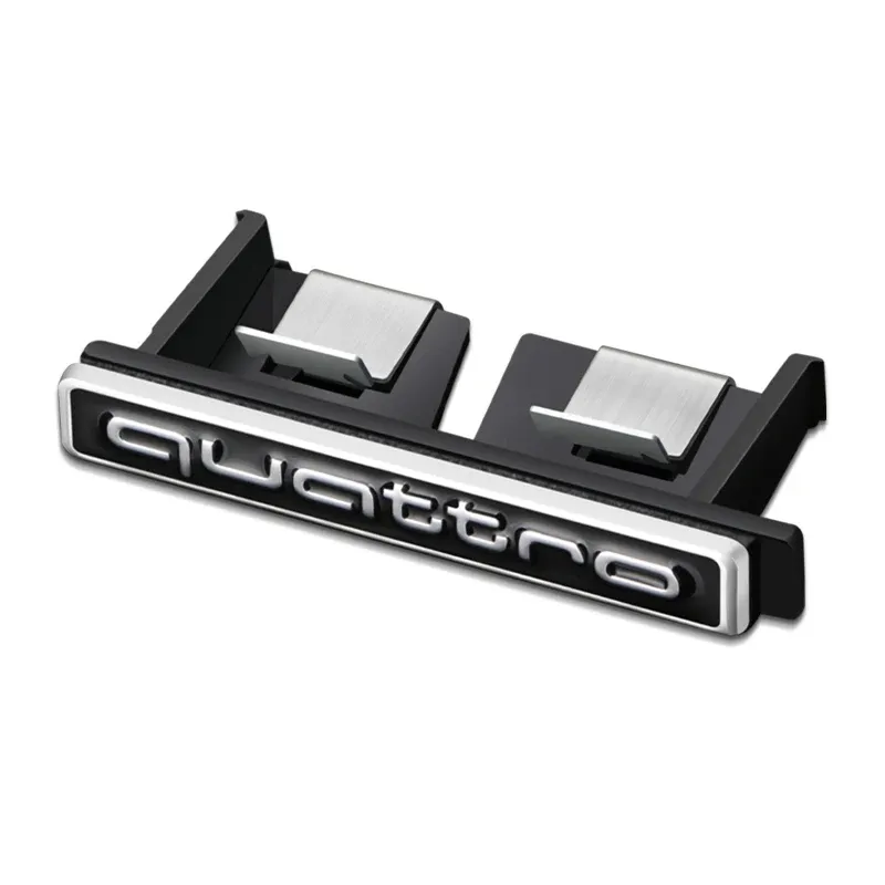 

6 цветов, металлический логотип Quattro, значок на переднюю решетку, эмблема, наклейки, наклейки для Audi QUATTRO, значок RS A3 A4 B8 8P 8V B6 A5 A6 C7 Q5 B9