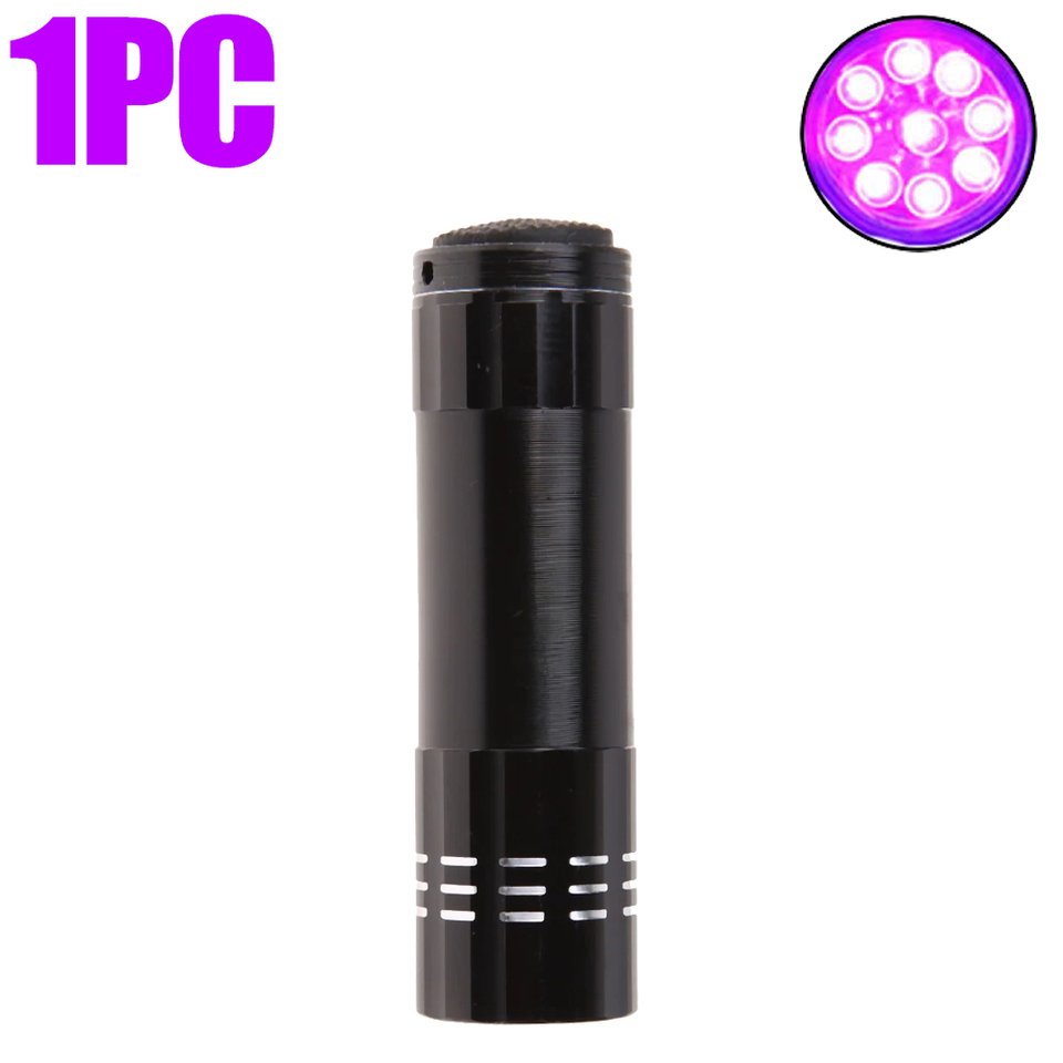 

UV 9 LED Фонарик Черный