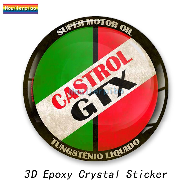 

3D стерео купольная наклейка, эпоксидная наклейка Castrol, ретро высечка, виниловое украшение автомобиля, мотоциклетный шлем, наклейка с эффектом ударов