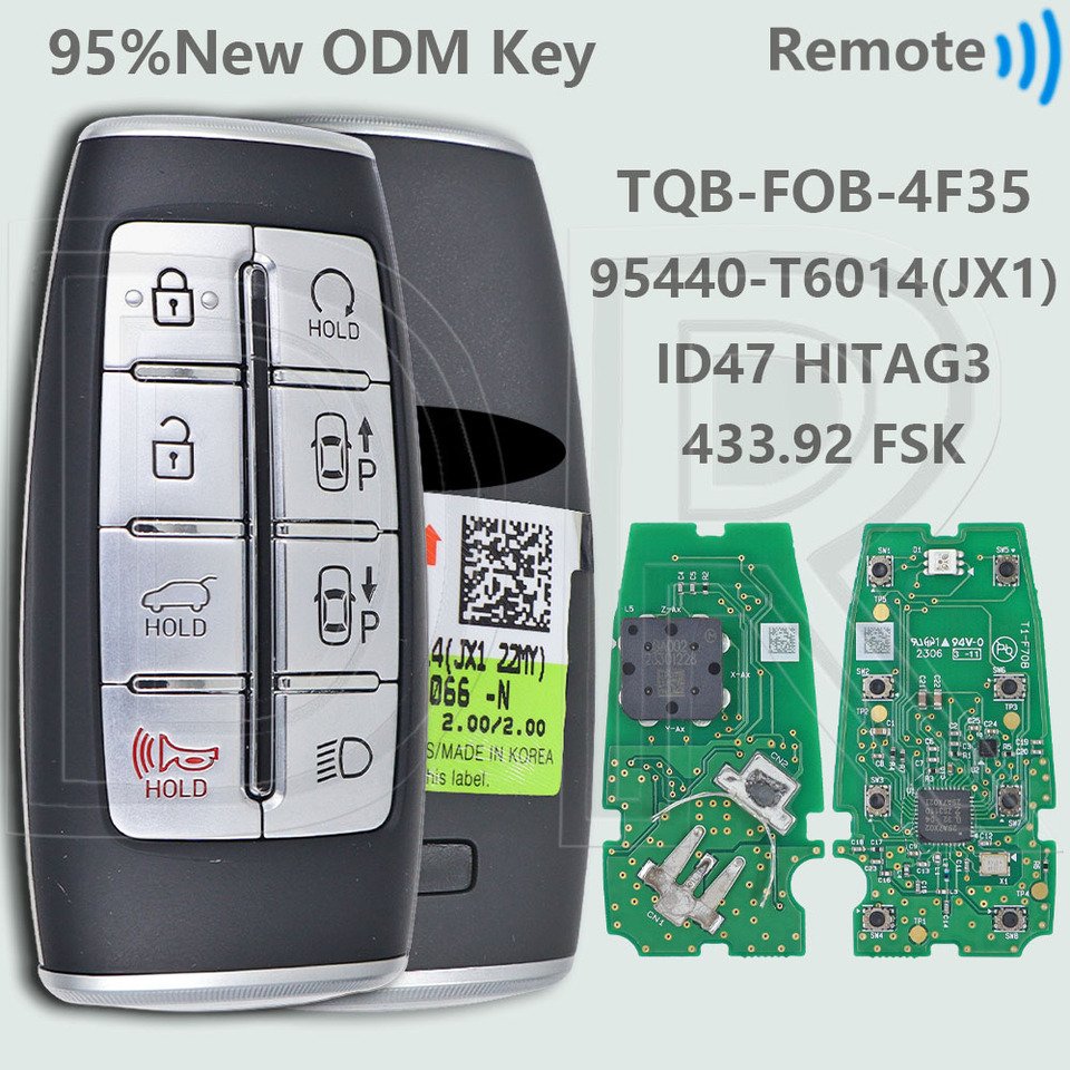 

DR 95% новый оригинальный чип ID47 433 МГц бесконтактный автомобильный дистанционный ключ 95440-AR001/AR011/T1210/T6014 для Hyundai Genesis 2022 2023 2024