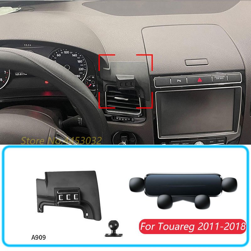 

Автомобильный держатель телефона для Volkswagen Touareg 2011-2018, гравитационная подставка, поддержка горизонтального мобильного кронштейна, аксессуары с основанием