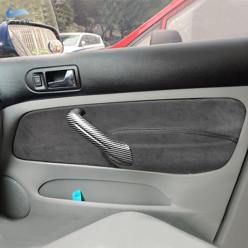 

Для VW Golf 4 MK4 Bora Jetta 1998 1999 2000-2001 LHD 4 шт. Внутренняя дверь подлокотник панель обшивка замша кожа черная линия