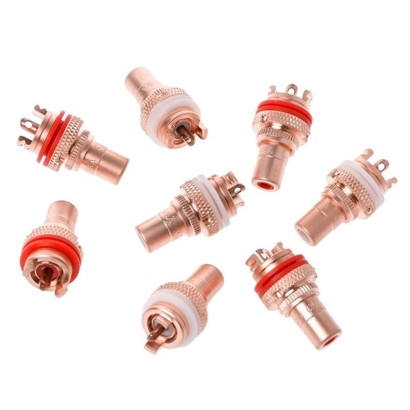 

U90E 8pcs Red+White Hifi RCA Socket Socket Chassis Высококачественный женский разъем CMC