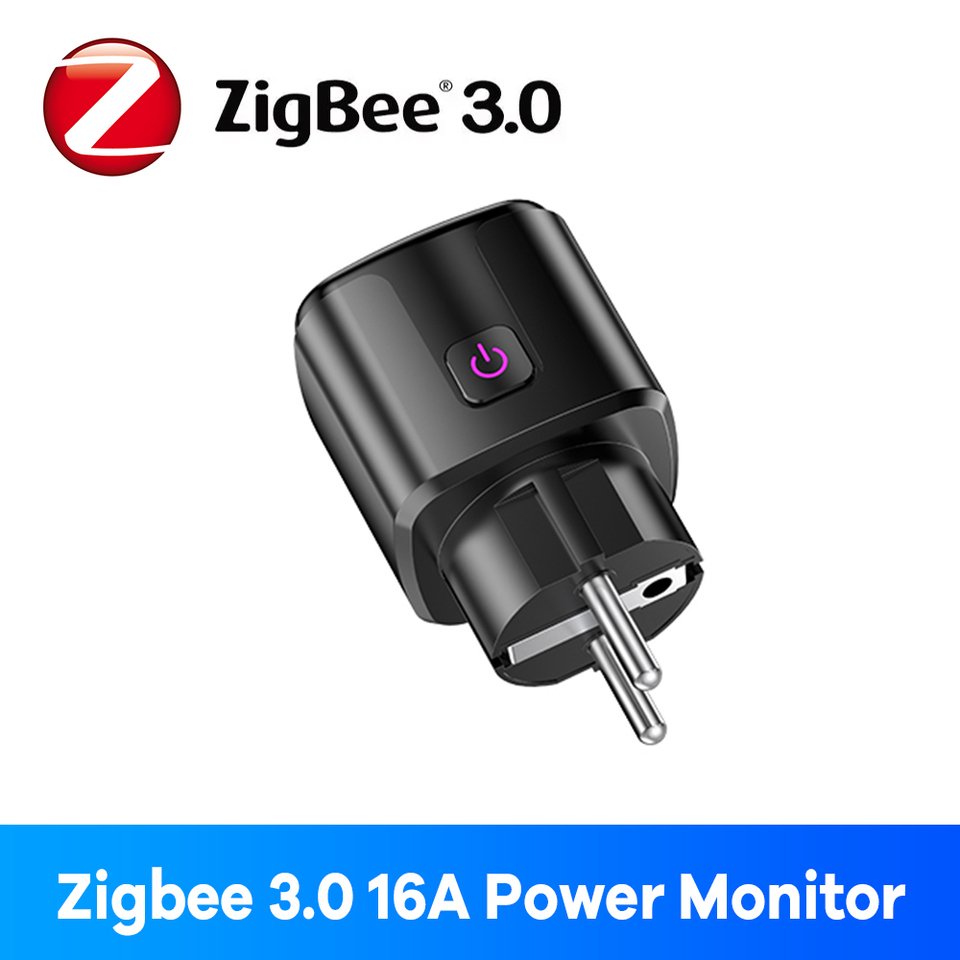 

Zigbee Smart Plug 16A EU Bluetooth работает с приложением Alexa Google Home Tuya Дистанционное управление Монитор энергии времени для электрической розетки