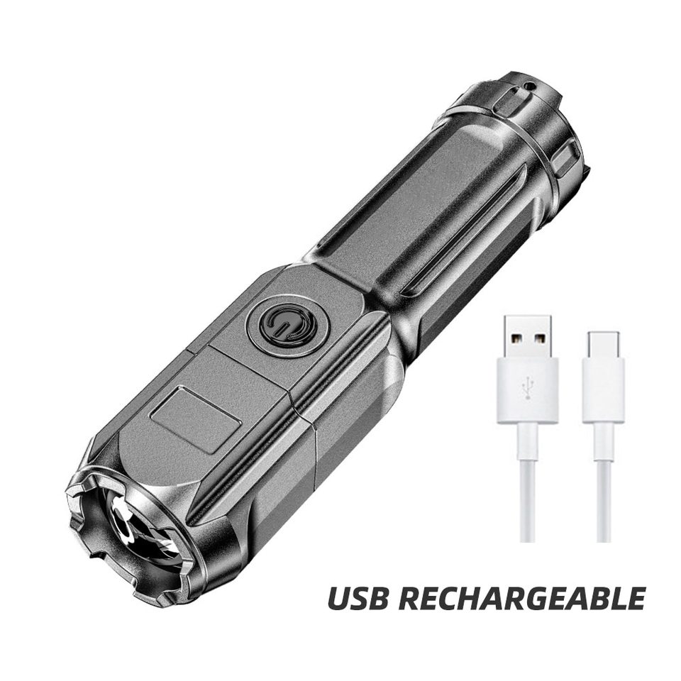 

Портативный USB-фонарик с 3 режимами освещения