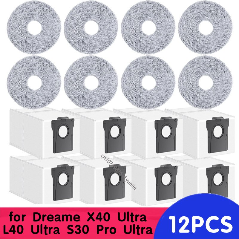 

Ткань для швабры, совместимая с Dreame X50 Ultra X30 Ultra X40 Ultra L10s Pro Ultra L10s Plus L30s Ultra L40 Ultra, аксессуары, мешок для пыли