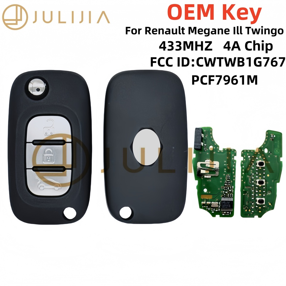 

Оригинальный чип 4A PCF7961 для Renault Megane III Twingo Duster 2012-2016 гг., флип-пульт дистанционного управления, умный автомобильный брелок CWTWB1G767