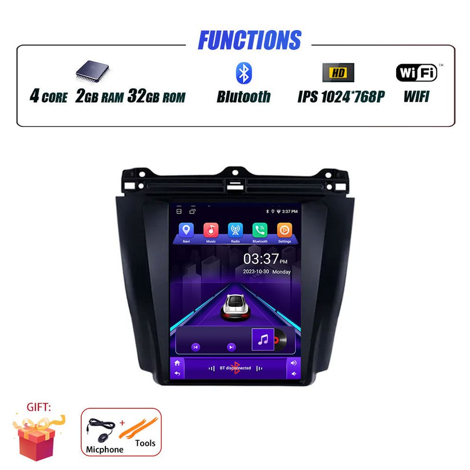 

9,7 ''Android 13 для Honda Accord 7 2003 - 2007 автомобильный видеоплеер навигация Мультимедиа Автомобильная Беспроводная Carplay BT инструменты 4G