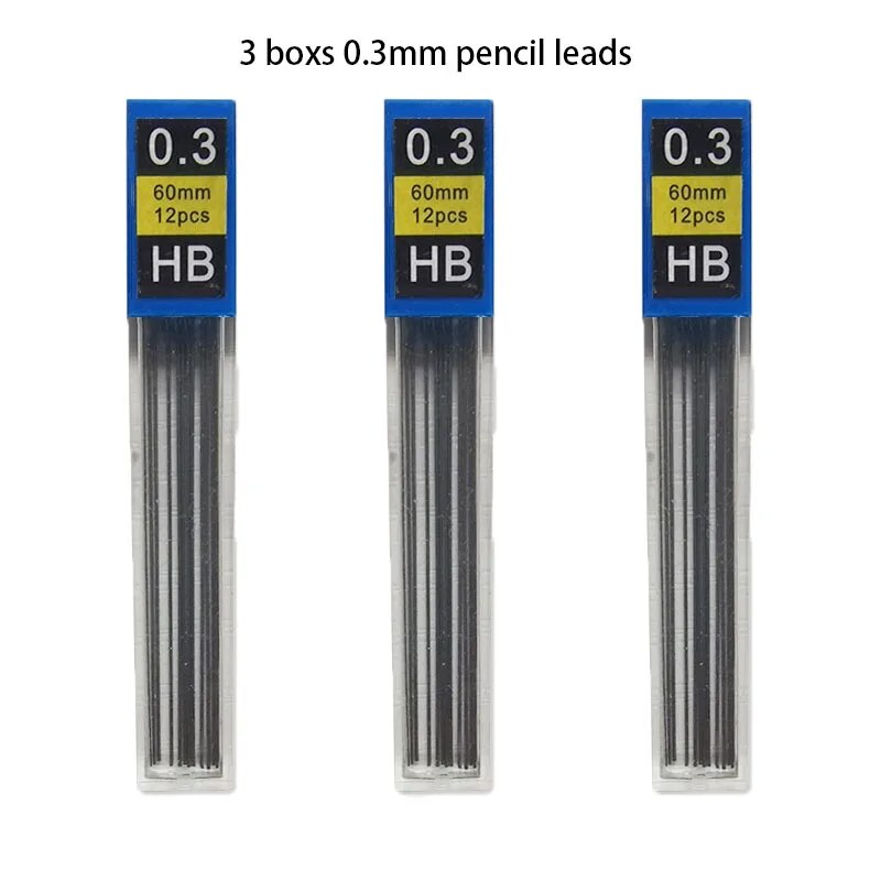 

Сменные стержни для механических карандашей HB 0.3/0.5/0.7/0.9/1.3/2.0 мм