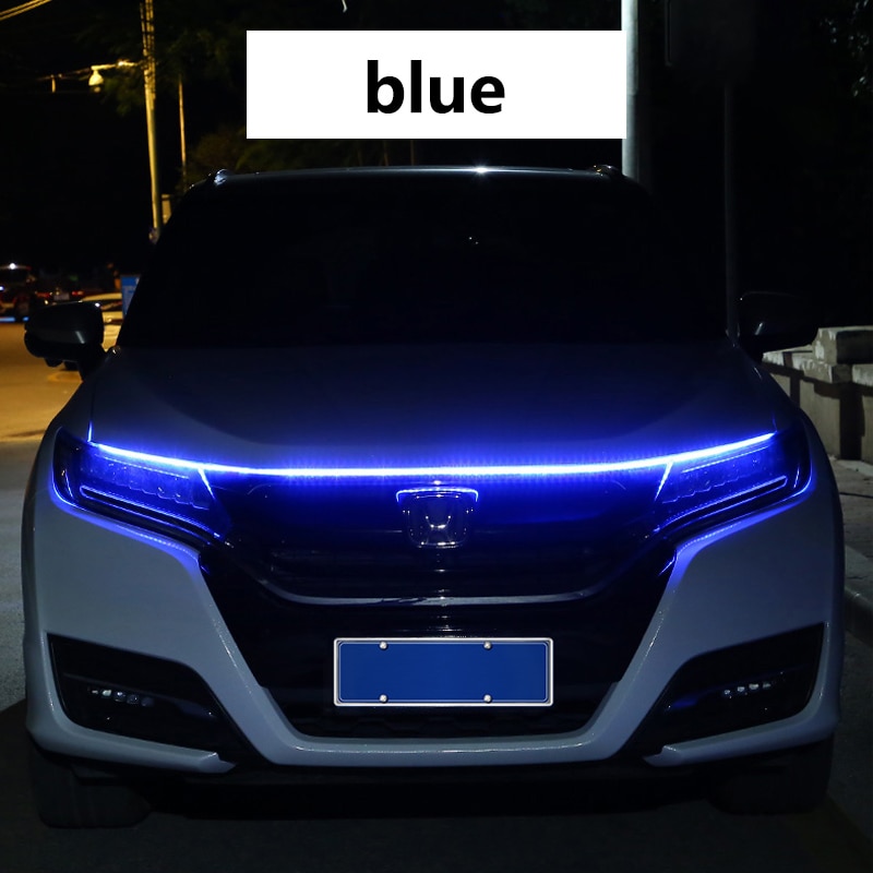

Автомобильная светодиодная лента для запуска капота, гибкая подсветка, подходит для автомобильных дневных ходовых огней, водонепроницаесветильник постоянная подсветка DRL