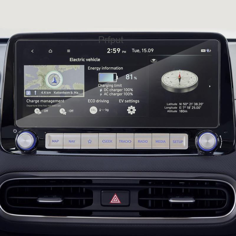 

Защитная пленка из закаленного экрана, наклейка для Hyundai KONA Kauai 2021 2022, 10,25 дюйма, автомобильный радиоприемник, GPS-навигация