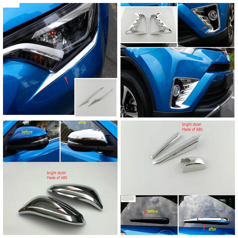

Для TOYOTA RAV4 RAV 4 2016-2018 Зеркало заднего вида Противотуманные фары Лампа головного света Лампа заднего лобового стекла Накладка