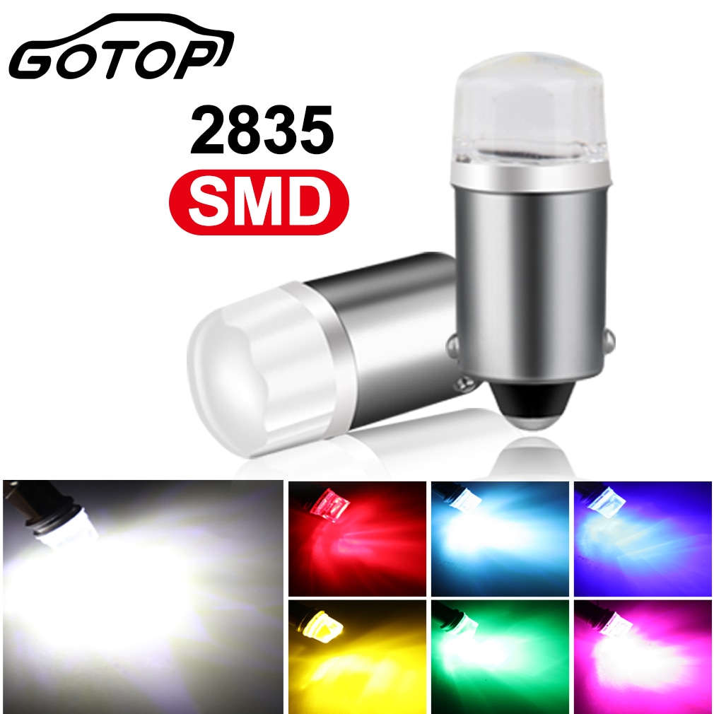 

2 шт. BA9S T4W Светодиодная лампа T2W T3W H5W Автомобильная лампа 2 светодиода 2835 SMD 12913 12910 12929 Светодиодная индикаторная лампа Лампа номерного знака DC 12 В