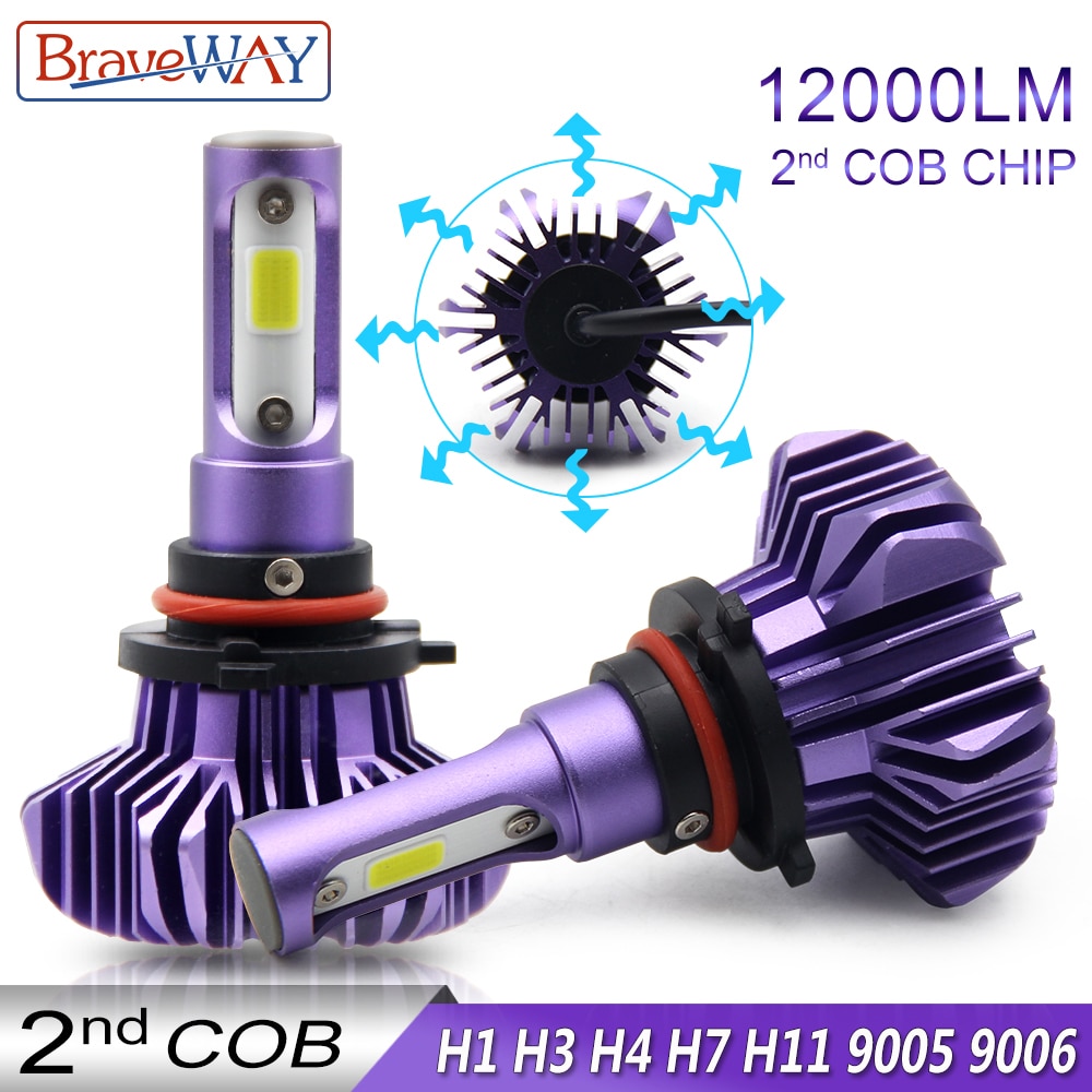 

BraveWay Светодиодный свет для авто led H7 H11 9005 9006 H1 Фара Ледяная лампа Светодиодная фара Автомобиль Автомобильные диодные лампы H1 Светодиодные лампы