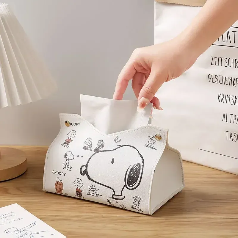 

Коробка для салфеток Snoopy кожаная