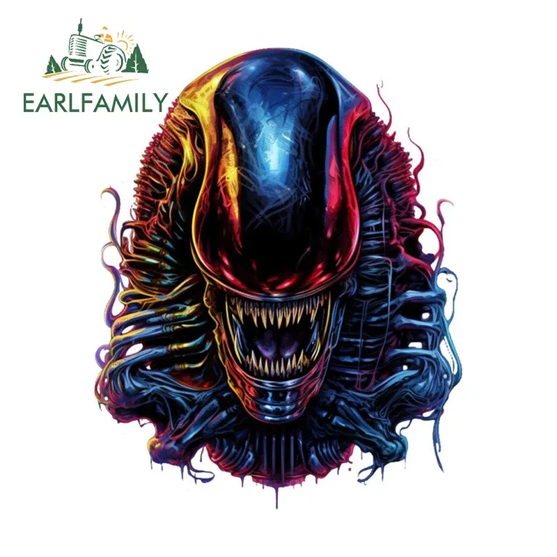 

EARLFAMILY 13 см x 10,4 см Xenomorph Хищники оригинальные Переводные игры Интересные водонепроницаемые автомобильные наклейки для ноутбука графика